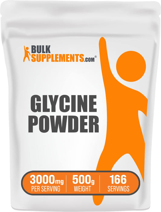 Replace Sugar in your coffee with - Glycine Supplements, Glycine 3000mg - Glycine Amino Acid Supplement, Pure & Gluten Free - 3000mg per Serving, 500g (1.1 lbs) (Pack of 1)