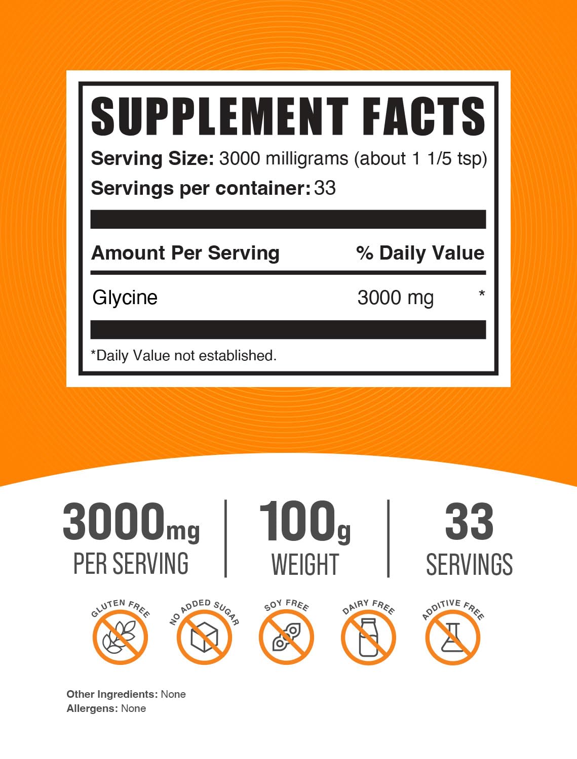 Replace Sugar in your coffee with - Glycine Supplements, Glycine 3000mg - Glycine Amino Acid Supplement, Pure & Gluten Free - 3000mg per Serving, 500g (1.1 lbs) (Pack of 1)