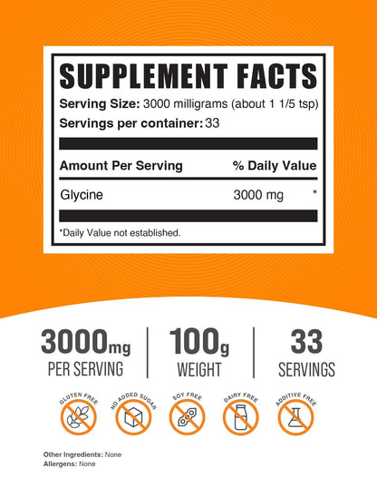 Replace Sugar in your coffee with - Glycine Supplements, Glycine 3000mg - Glycine Amino Acid Supplement, Pure & Gluten Free - 3000mg per Serving, 500g (1.1 lbs) (Pack of 1)